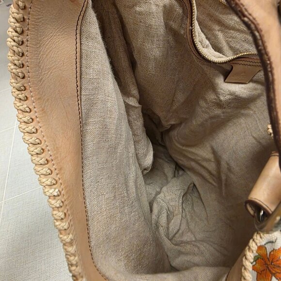 Gucci White Flora Horsebit Handbag Large Authentic Flower Butterfly Cricket - Picture 11 of 16